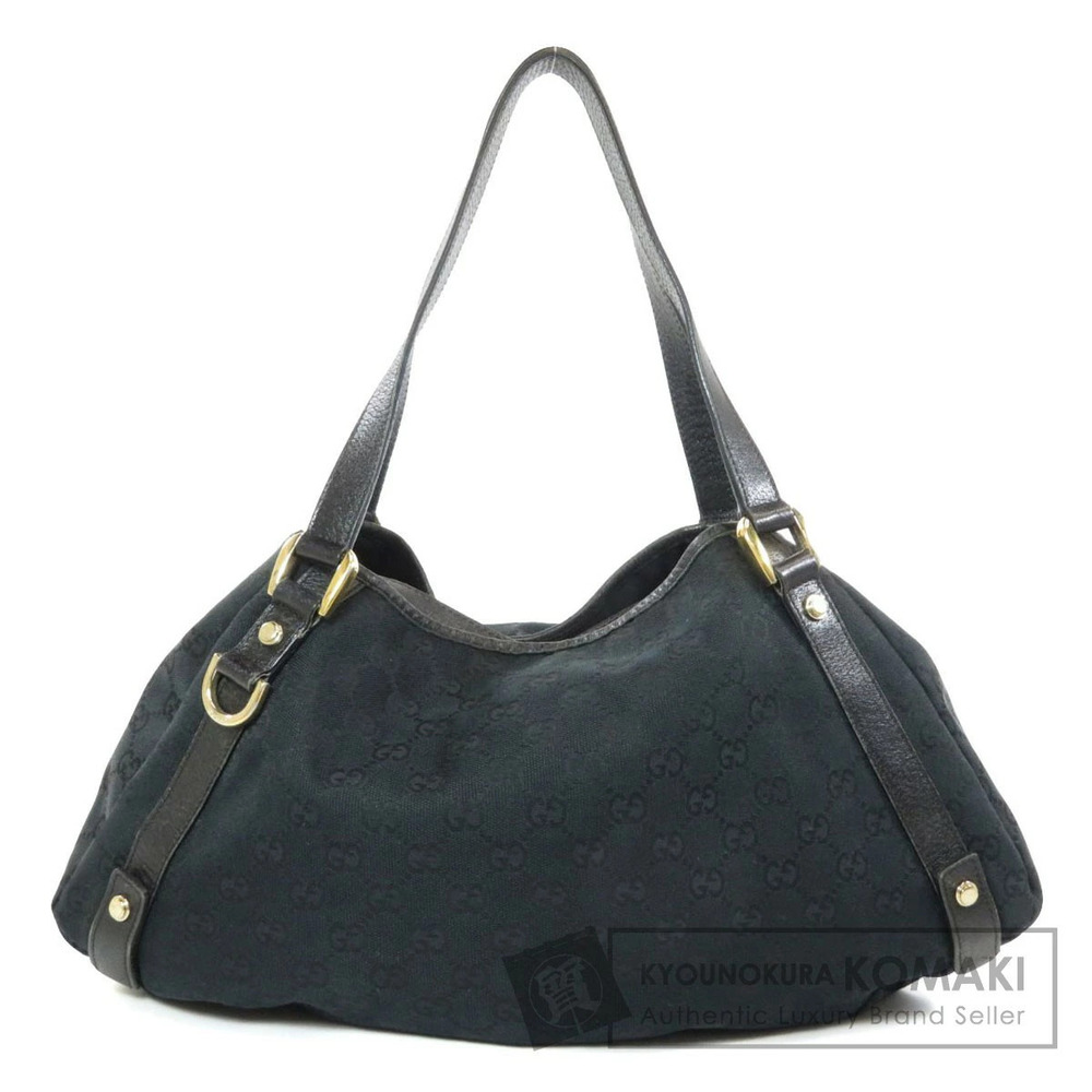 Gucci GG Canvas Abbey Shoulder Bag black monogram leather